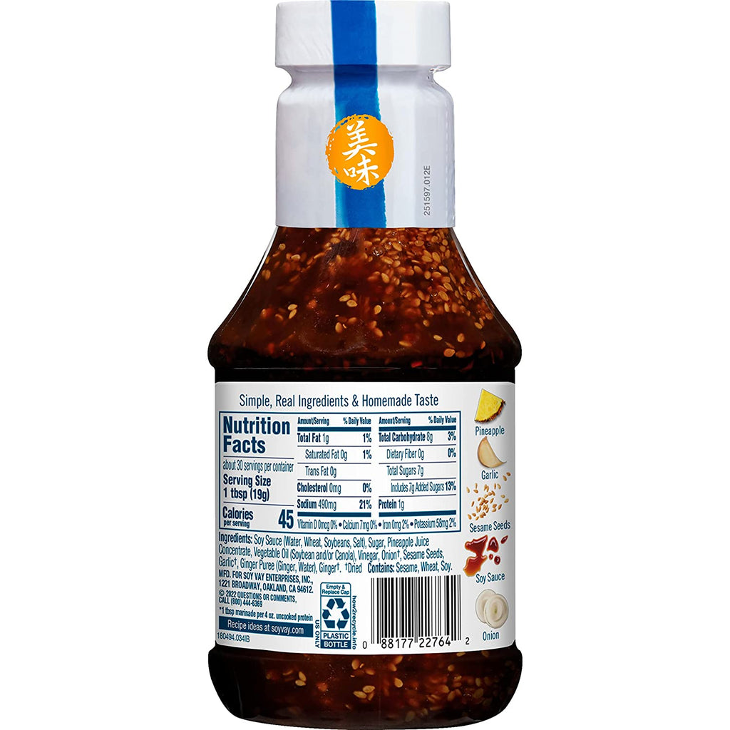 Soy Vay Island Triyaki - Marinade And Sauce, Case Of 6, 20 Fl Oz