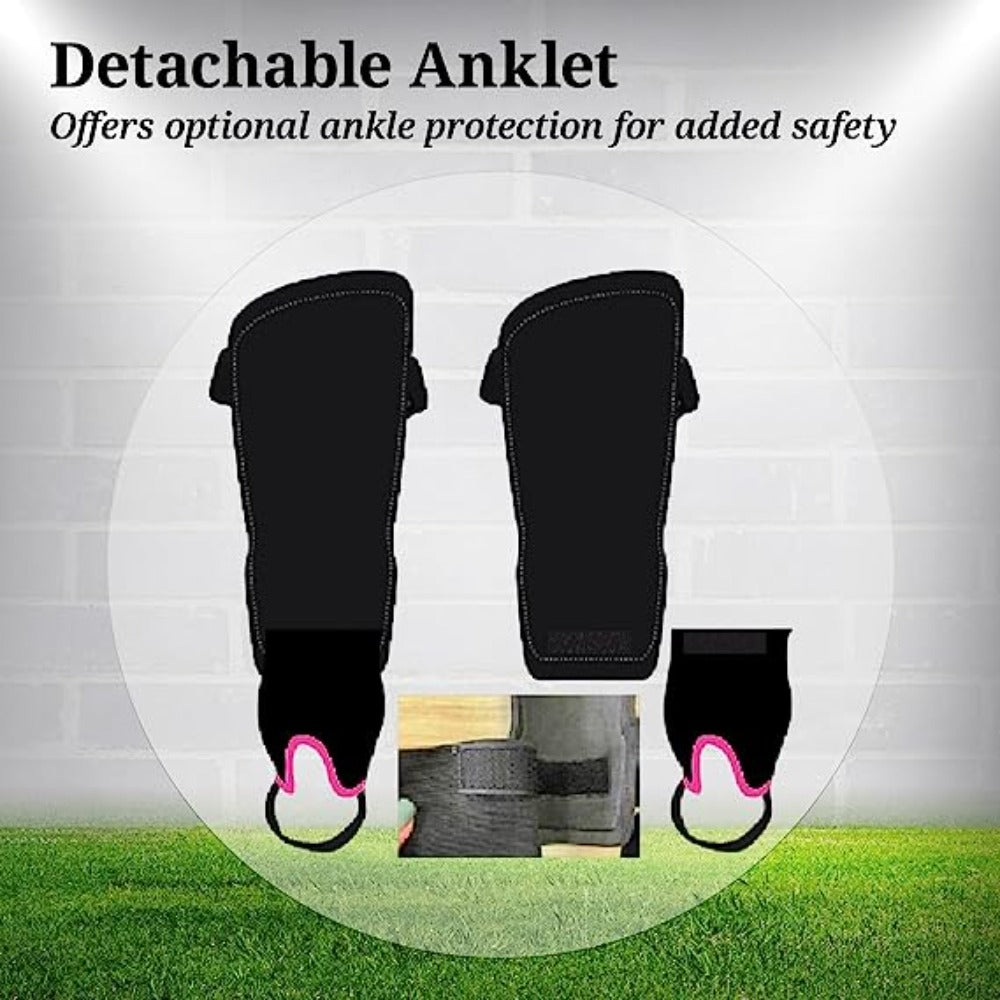Zodiac Soccer Shin Guard with Detachable Ankle Protection-Blue