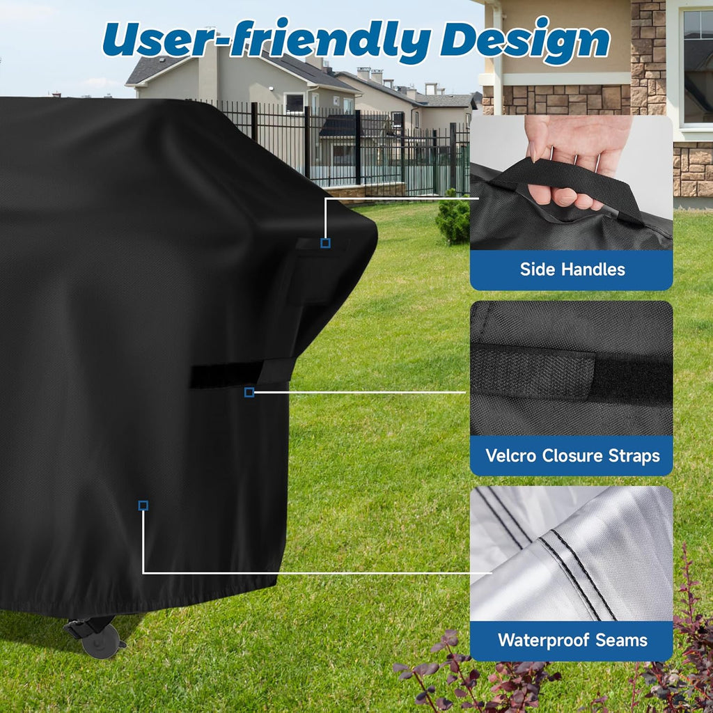Flat Top Grill Cover for Nexgrill Daytona 4-Burner Propane Gas Griddle，Heavy Duty Waterproof Gas Griddle Cover for Member Mark Pro Series 5-Burner Gas Griddle, 68" W x 29" D x 36" H