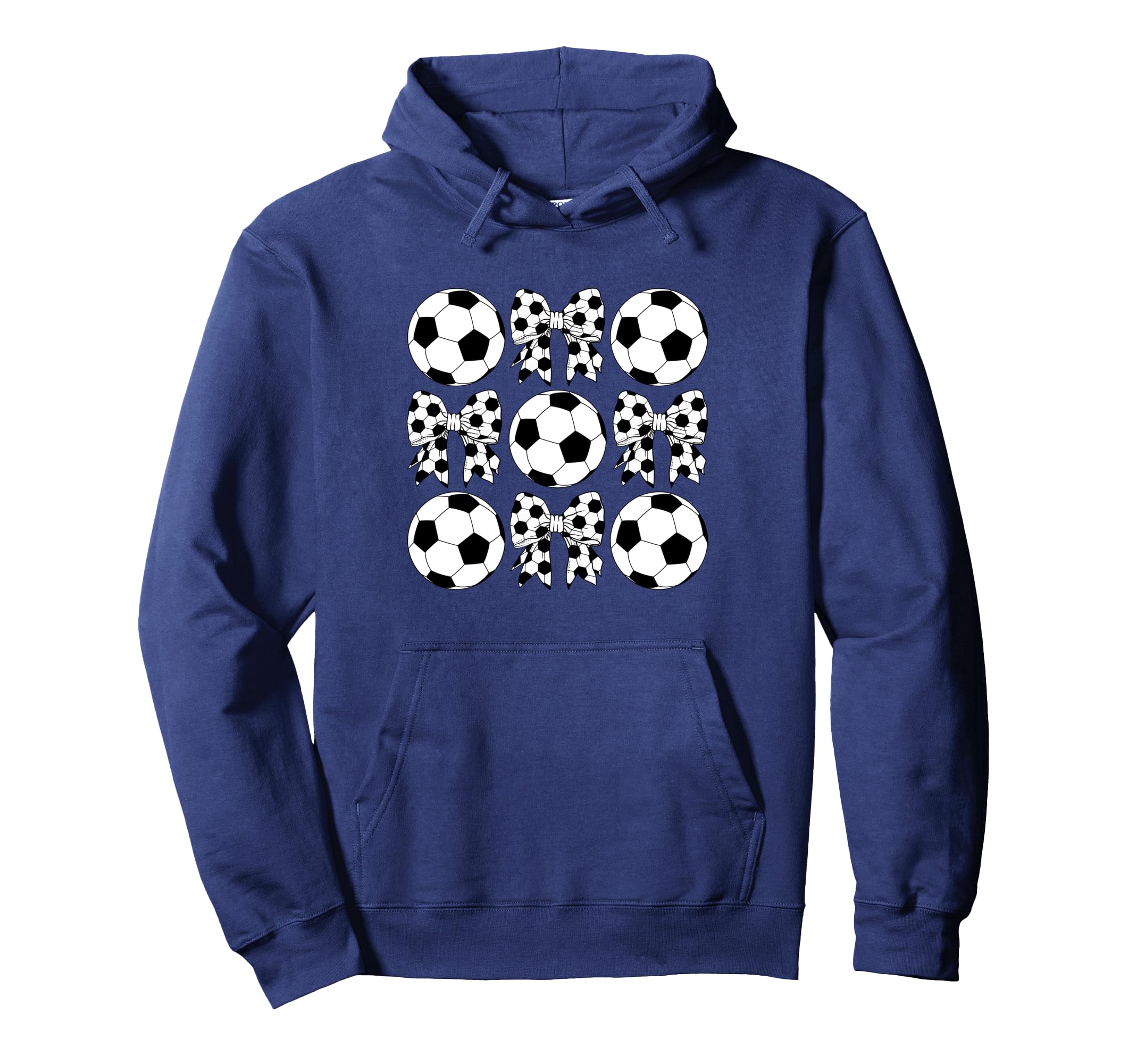 Womens Soccer Mama Coquette Bow Soccer Hoodie - Unique Graphic Men Women