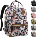 Diaper Bag Backpack Tote for Women Large Capacity, Multifunctional Waterproof Baby Bag with Insulated Pockets For Baby Girl Boy Mama, Maternity Bag Floral Painting