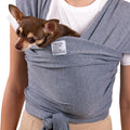 Dog Sling Carrier for Small Dogs - Anti-Anxiety Cat Sling, Puppy Pouch - Pet Sling in Gray Black Blue Green Pink Yellow (Gray, Standard)
