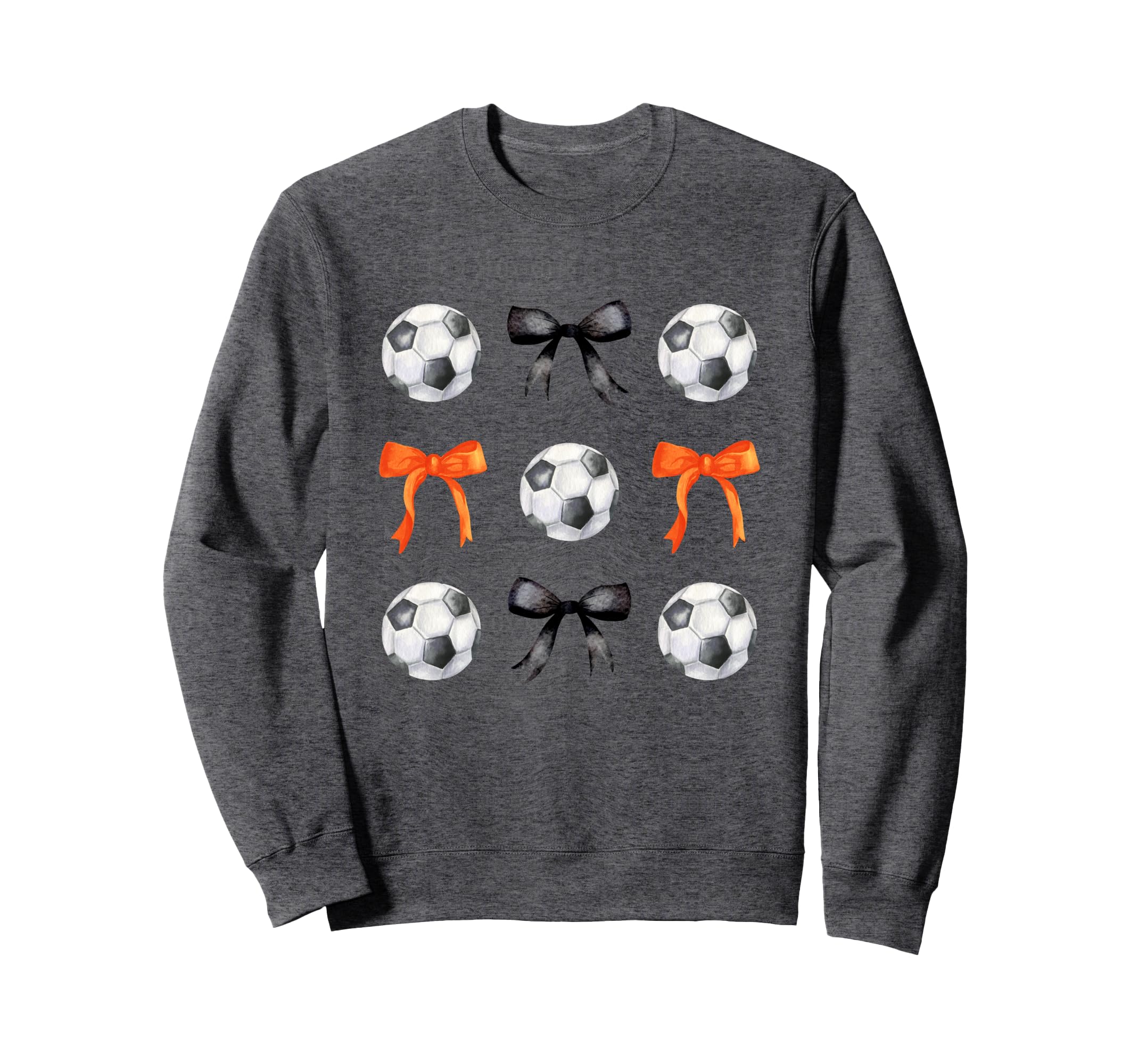 Basketballs Bows Soccer Player Sweatshirt - Unique Graphic for Adults