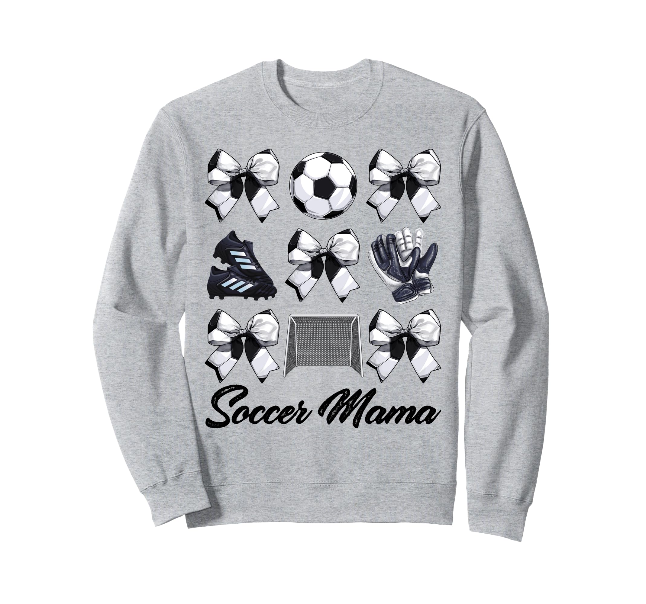 Soccer Mama Bow Soccer Mom Mommy Mothers Sweatshirt - Graphic Print Unisex