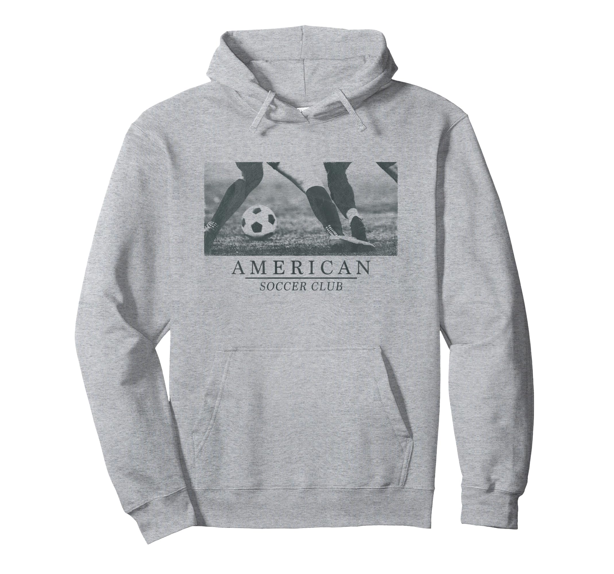 Trendy American Soccer Clun Hoodie - Minimalist Print for Adults