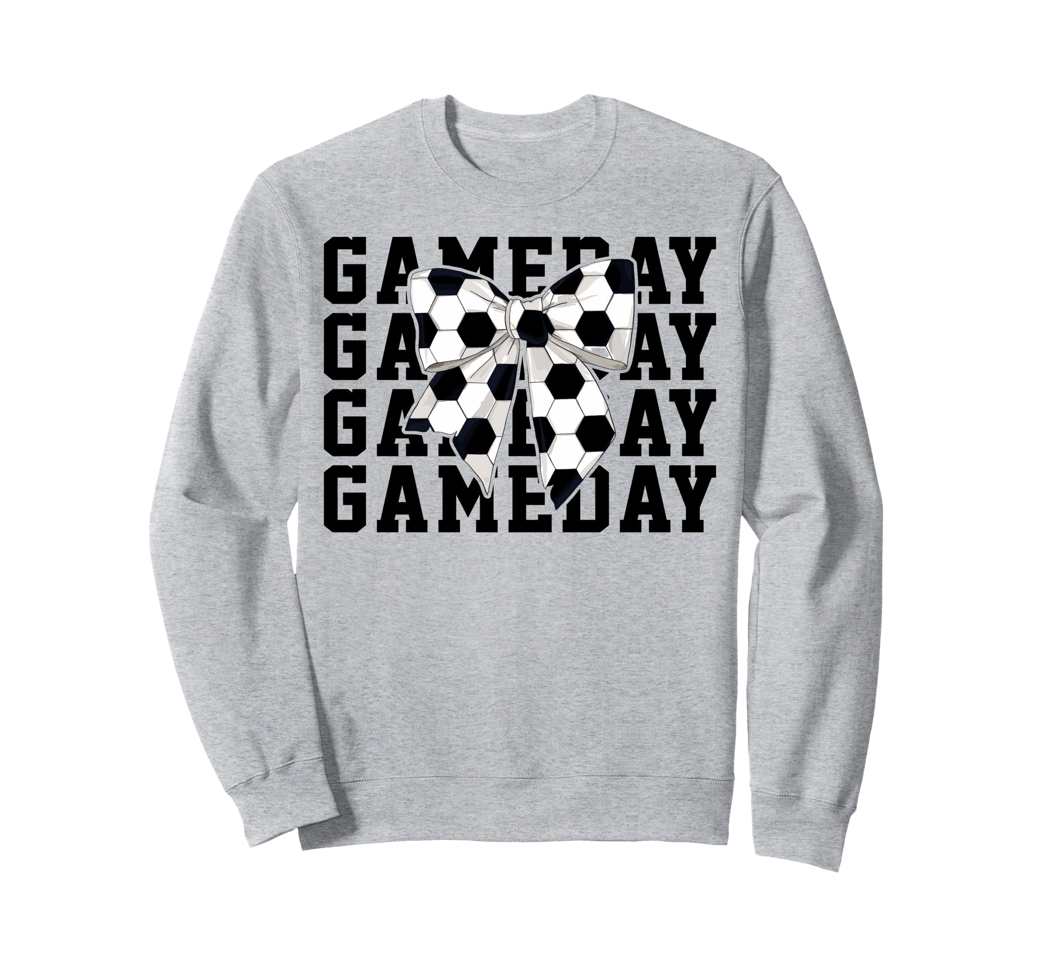 Soccer Lover Coquette Bow Game Day Sweatshirt - Trendy Graphic Unisex