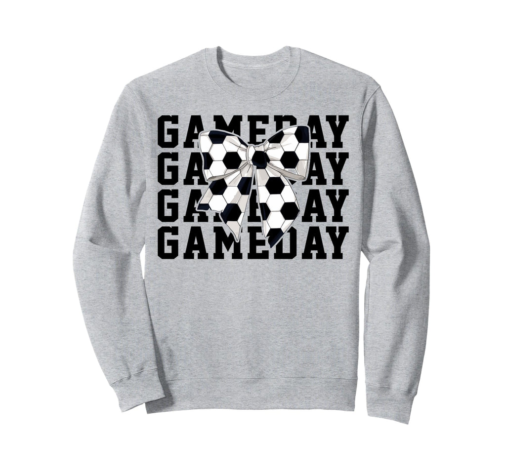 Soccer Lover Coquette Bow Sweatshirt - Casual Everyday Wear for Adults