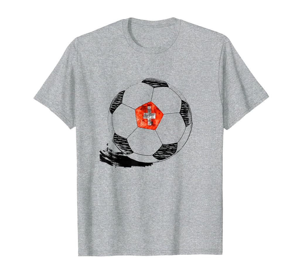 Soccer Switzerland Flag Swiss Pride T-Shirt - Streetwear Style Unisex