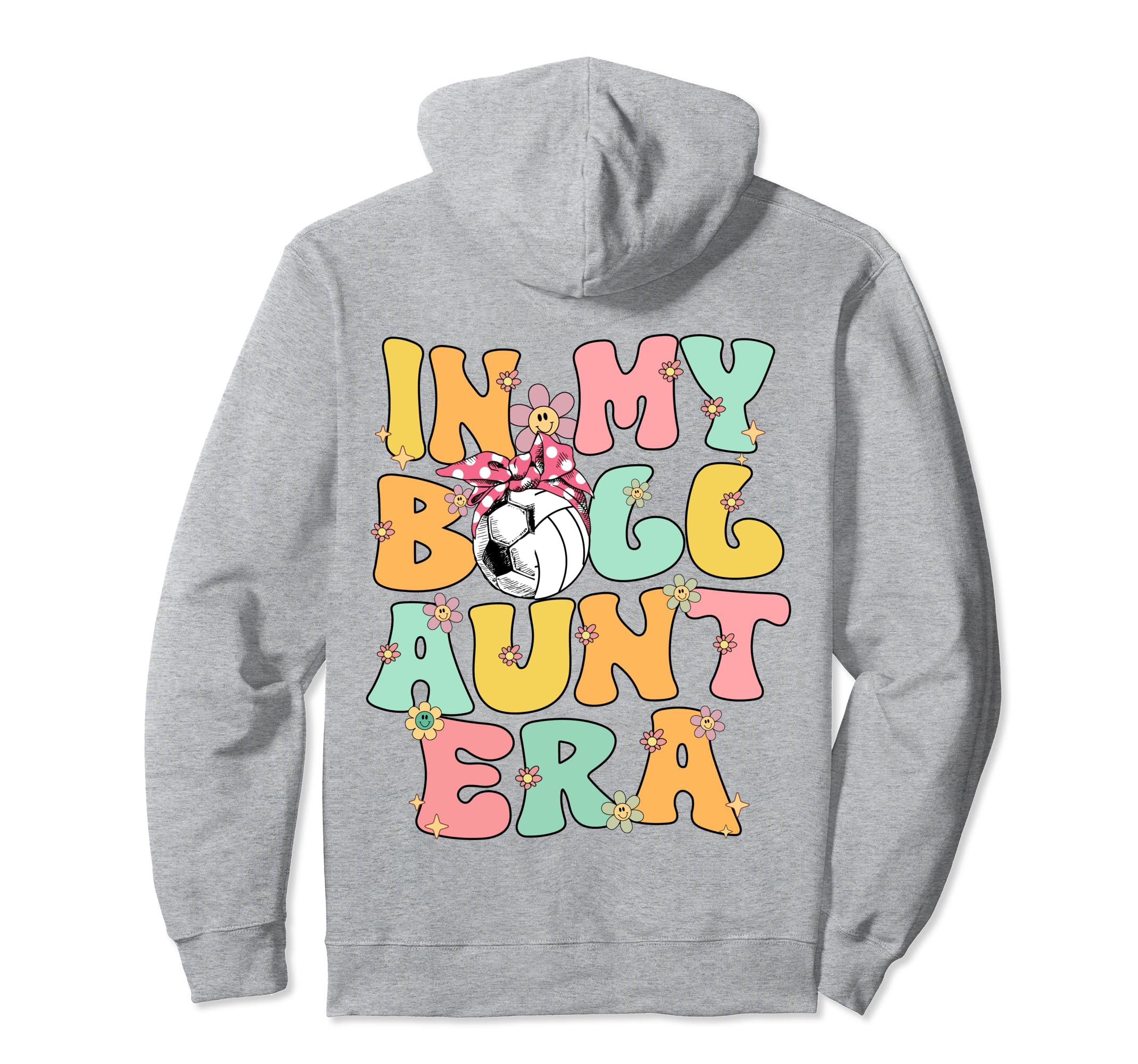 My Ball Aunt Era Groovy Soccer Volleyball Hoodie - Minimalist Print Unisex