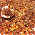 Keedolla Aquarium Sea Glass Pebble Stones, 6-9mm Fish Tank Gravel Marble Rock for Aquarium, Fish Turtle Tank, Vase Fillers, Garden - Amber(0.93LB/430g)