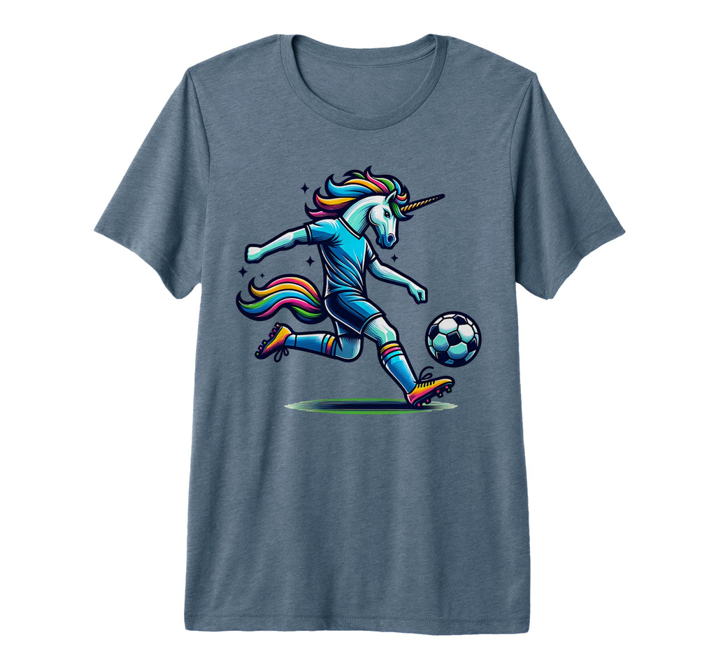 Footballer Unicorn Fans Soccer Team T-Shirt - Novelty Apparel Men Women