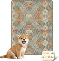 nunubaby Washable Pee Pads for Dogs, Stylish, Non-Slip and Leak-Proof Pee Mat. ultra-absorbent Reusable potty pad for Crates and Floors.(Cream/Multi, 18" x24" )