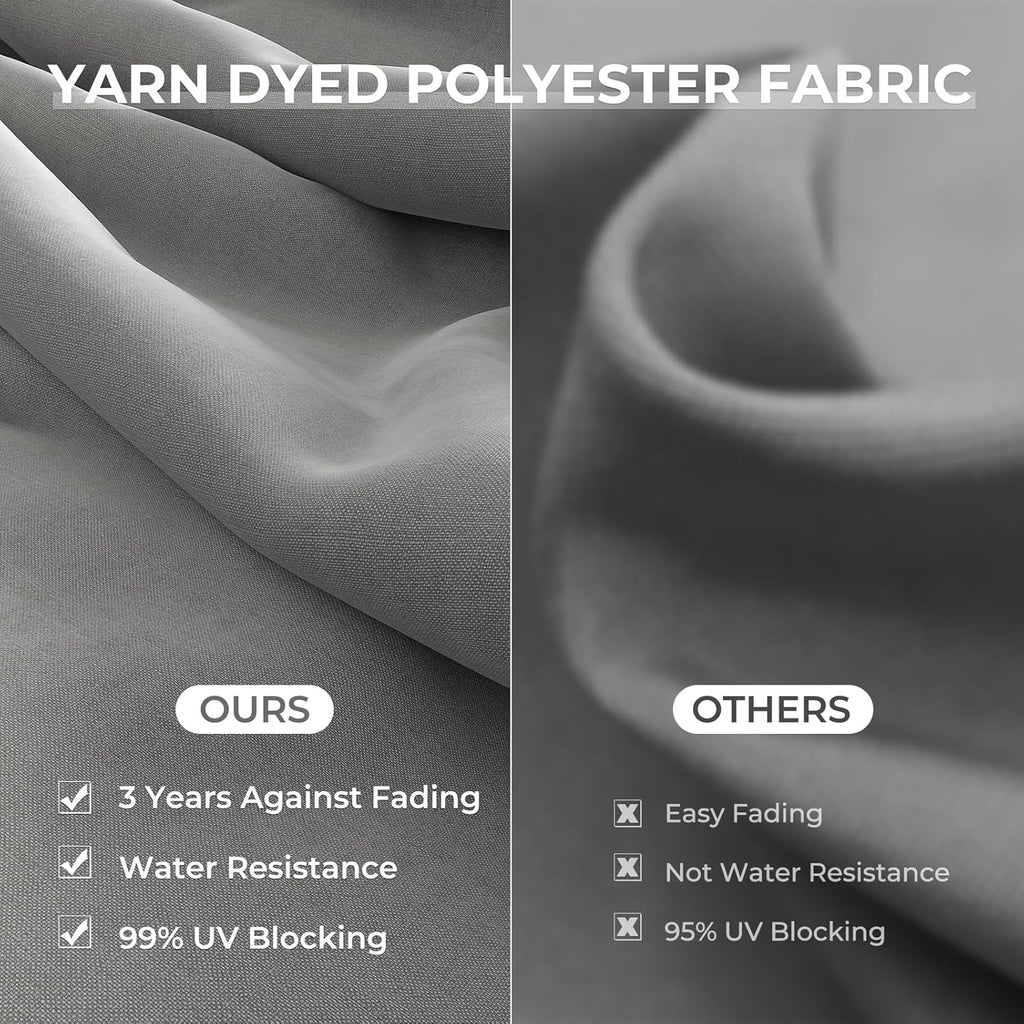 Grand patio 10x10 FT Patio Cantilever Umbrella with Base Outdoor Large Square Tilting Offset Umbrellas for Deck Backyard (Gray, 10x10 FT)