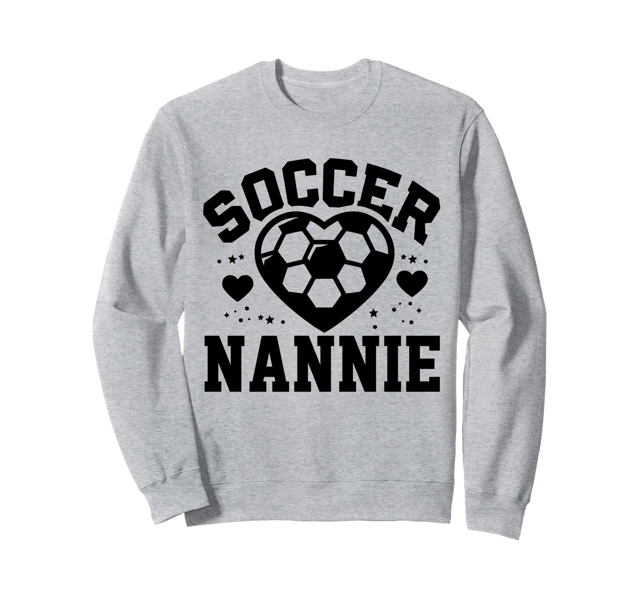 Soccer Nannie Heart Nannie Soccer Player Sweatshirt - Trendy Graphic Unisex