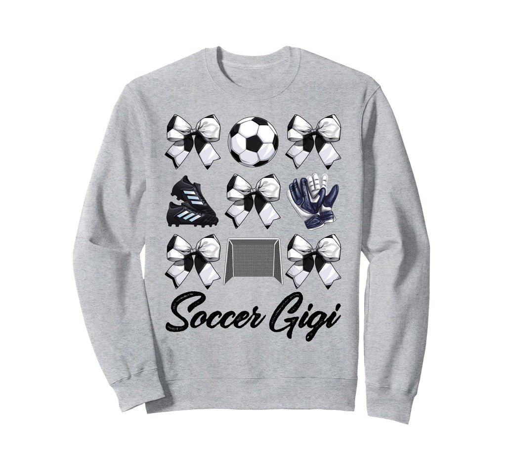 Soccer Gigi Bow Soccer Mom Mommy Sweatshirt - Trendy Graphic for Adults