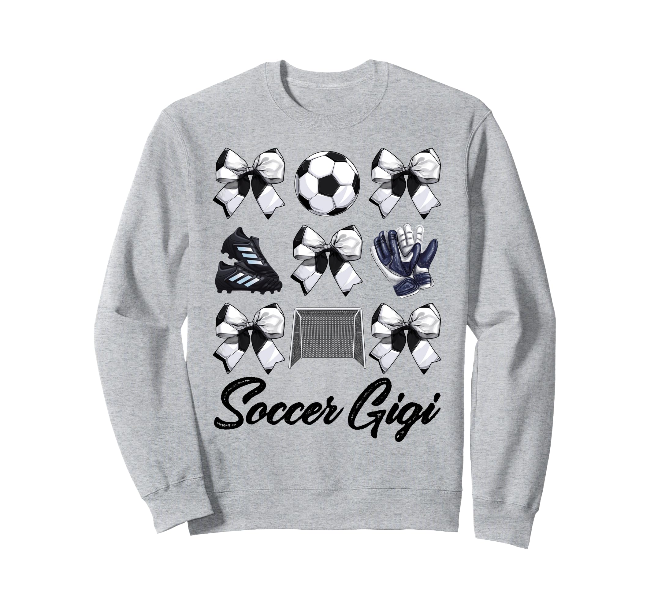 Soccer Gigi Bow Soccer Mom Mommy Sweatshirt - Trendy Graphic for Adults