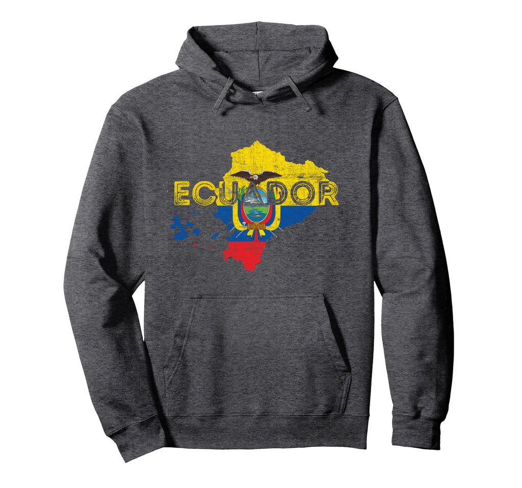 Ecuadorian Map And Flag Souvenir Hoodie - Custom Art Print for Adults