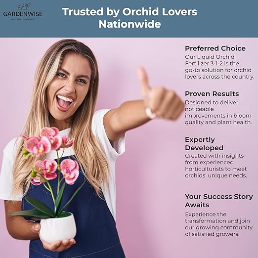 Liquid Orchid Fertilizer Concentrate 3-1-2 with Micronutrients Orchid Care Made Easy (16 OZ)