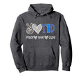 Peace Love Cure Type One Diabetes Awareness Hoodie - Graphic Print Unisex