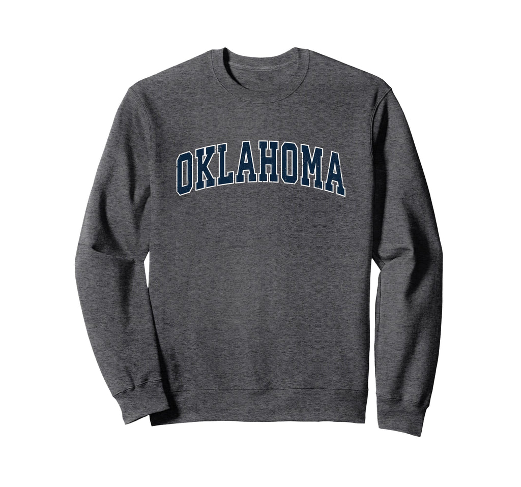 Oklahoma Ok Sports Navy Sweatshirt - Minimalist Print Unisex