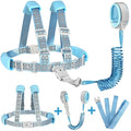 Accmor 3 in 1 Toddler Harness Leash, Reflective kids Harnesses with Anti Lost Wrist Link, Child Leashes with Lock for Boys Girls, Baby Walking Wristband Rope Protection Tether for Outdoor
