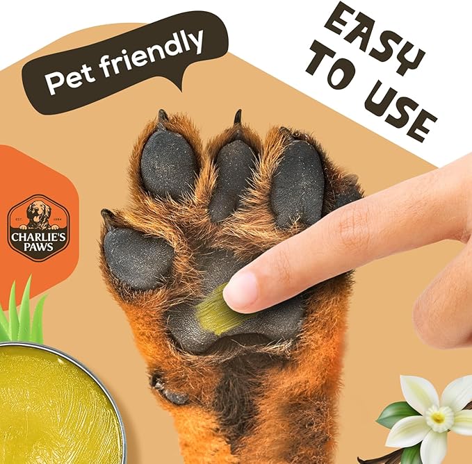 2 Pack Paw Balm 100% Natural Oil Aloe & Vanilla for Dog and Cat Paw Pad Balm Dog Nose Balm Paw Moisturizer Wax for Dog Pet Puppy Protect Dry Cracked Paw Foot Heals Restores Paw Elbows 3.5 Oz