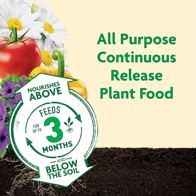 Miracle-Gro Shake 'N Feed All Purpose Plant Food, For In-Ground and Container Plants, Feeds for up to 3 Months, 8 lbs.