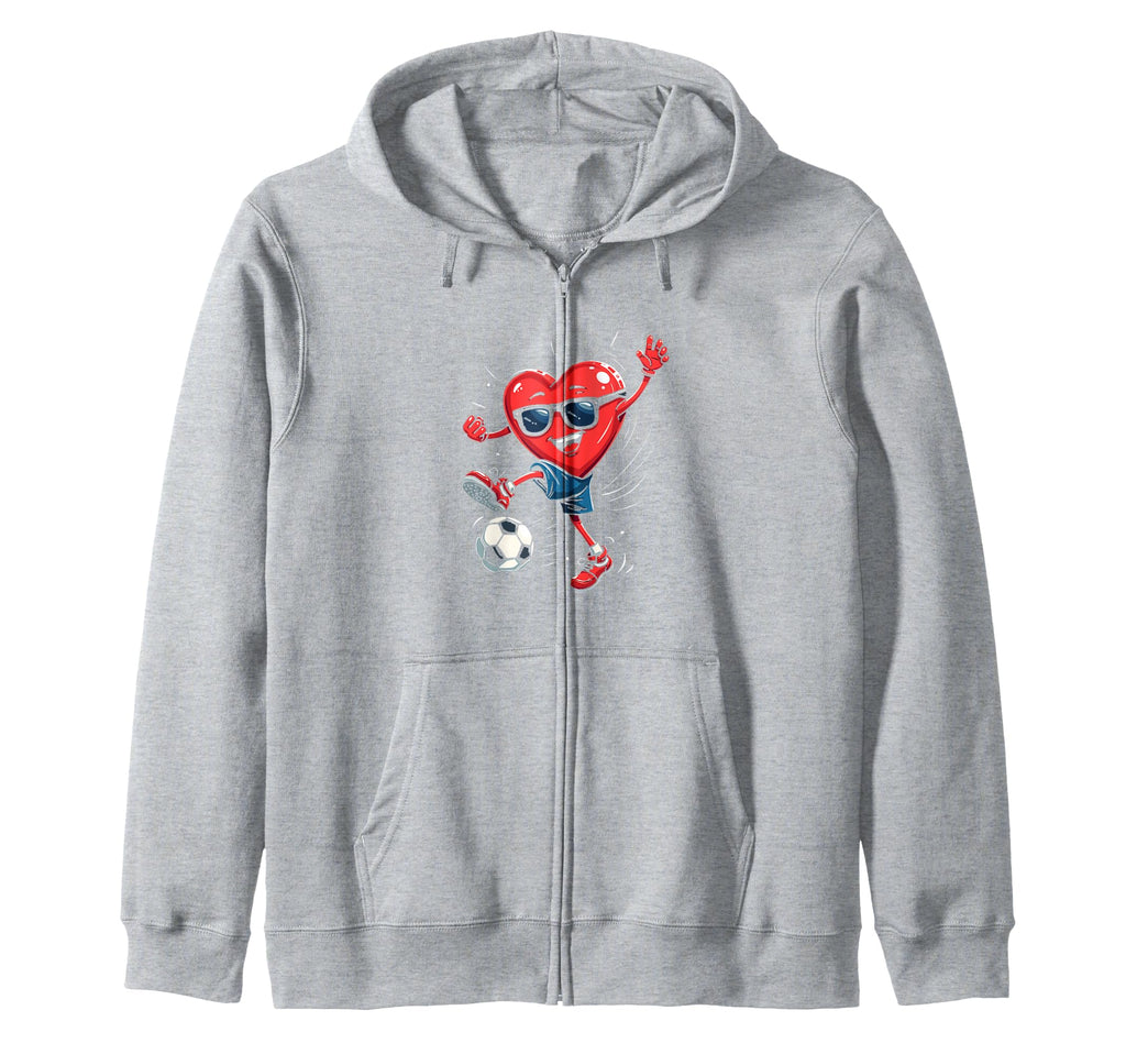 Heart Soccer Gift Sweatshirt - Unique Graphic Men Women