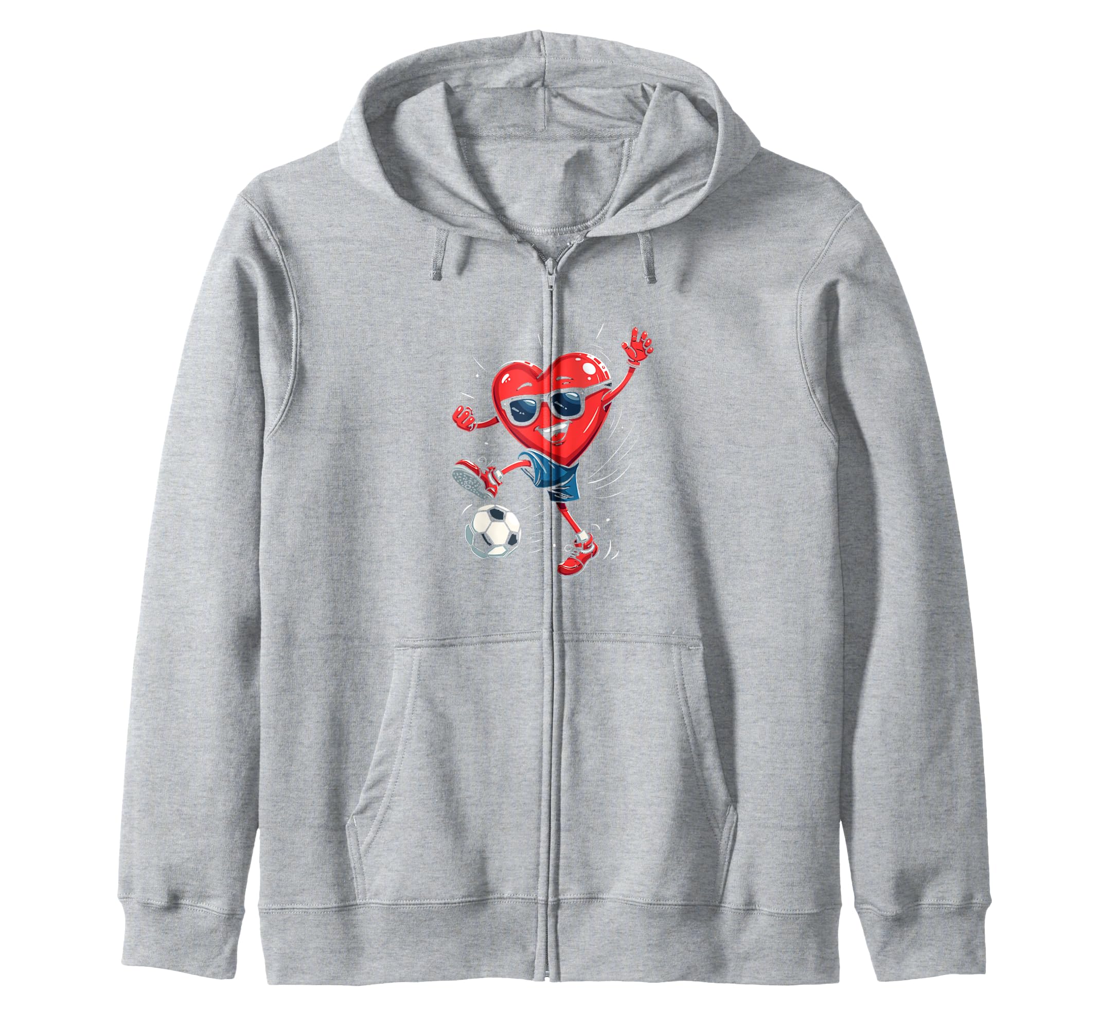 Heart Soccer Gift Sweatshirt - Unique Graphic Men Women