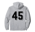 Number 45 Backside 80S 90S Team Jersey Hoodie - Custom Art Print Unisex