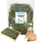Premium Oat Hay for Pets - Dust Free Natural Green Fresh Pet Food Hay for Rabbits, Guinea Pigs, Chinchillas, Hamsters & Gerbils - 2.2lbs