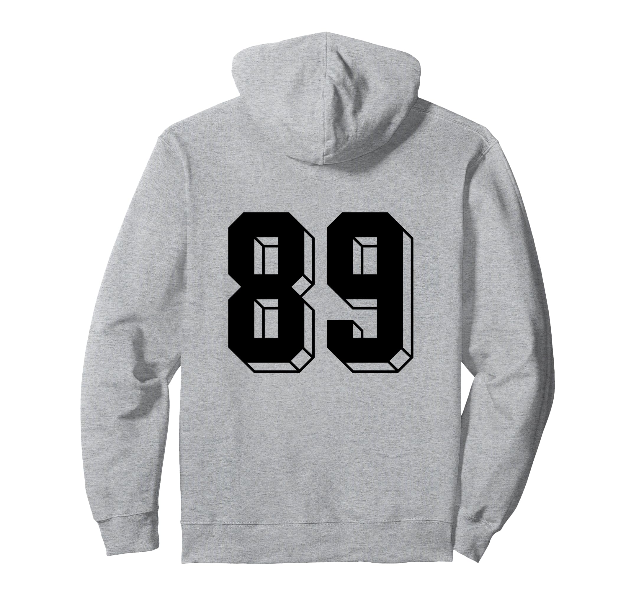 Number 89 Backside 80S 90S Team Jersey Hoodie - Novelty Apparel for Adults