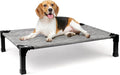 Heeyoo Elevated Dog Bed, Cooling Raised Pet Cot with Chew Proof Washable Breathable Mesh and Metal Frame, Portable Dog Cot Bed with No-Slip Feet for Outdoor or Indoor Use