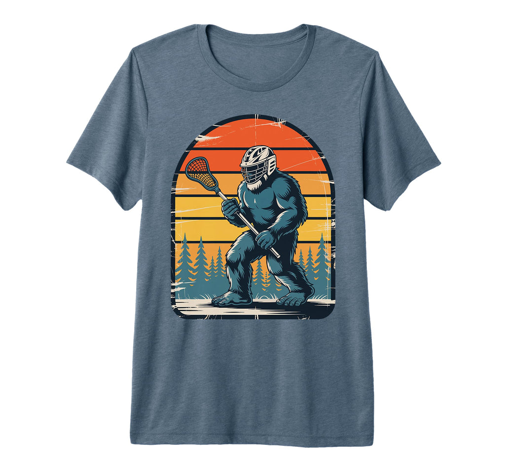 Lacrosse Goalie Bigfoot Lax Goalkeeper T-Shirt - Streetwear Style Unisex
