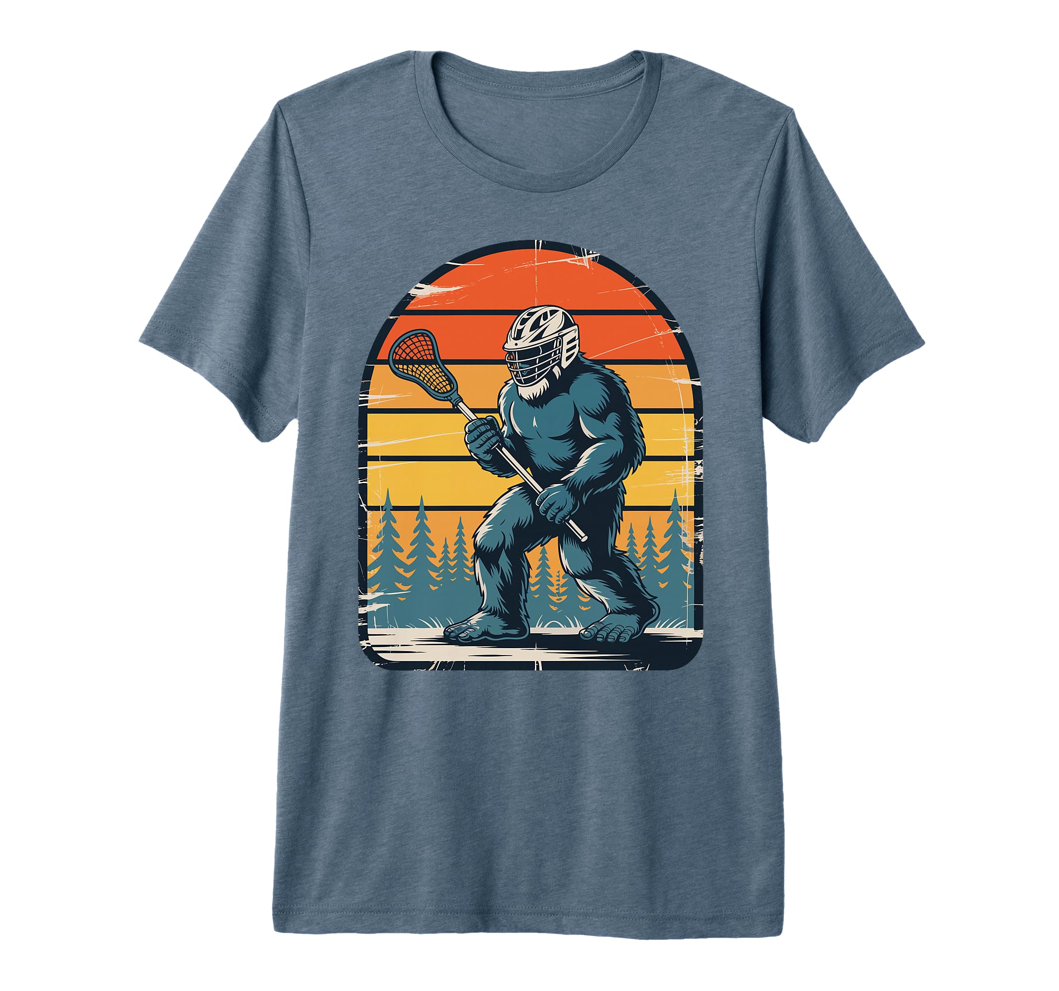 Lacrosse Goalie Bigfoot Lax Goalkeeper T-Shirt - Streetwear Style Unisex