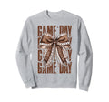 Game Day Football Bow Fall Sweatshirt - Fun Novelty Design Men Women