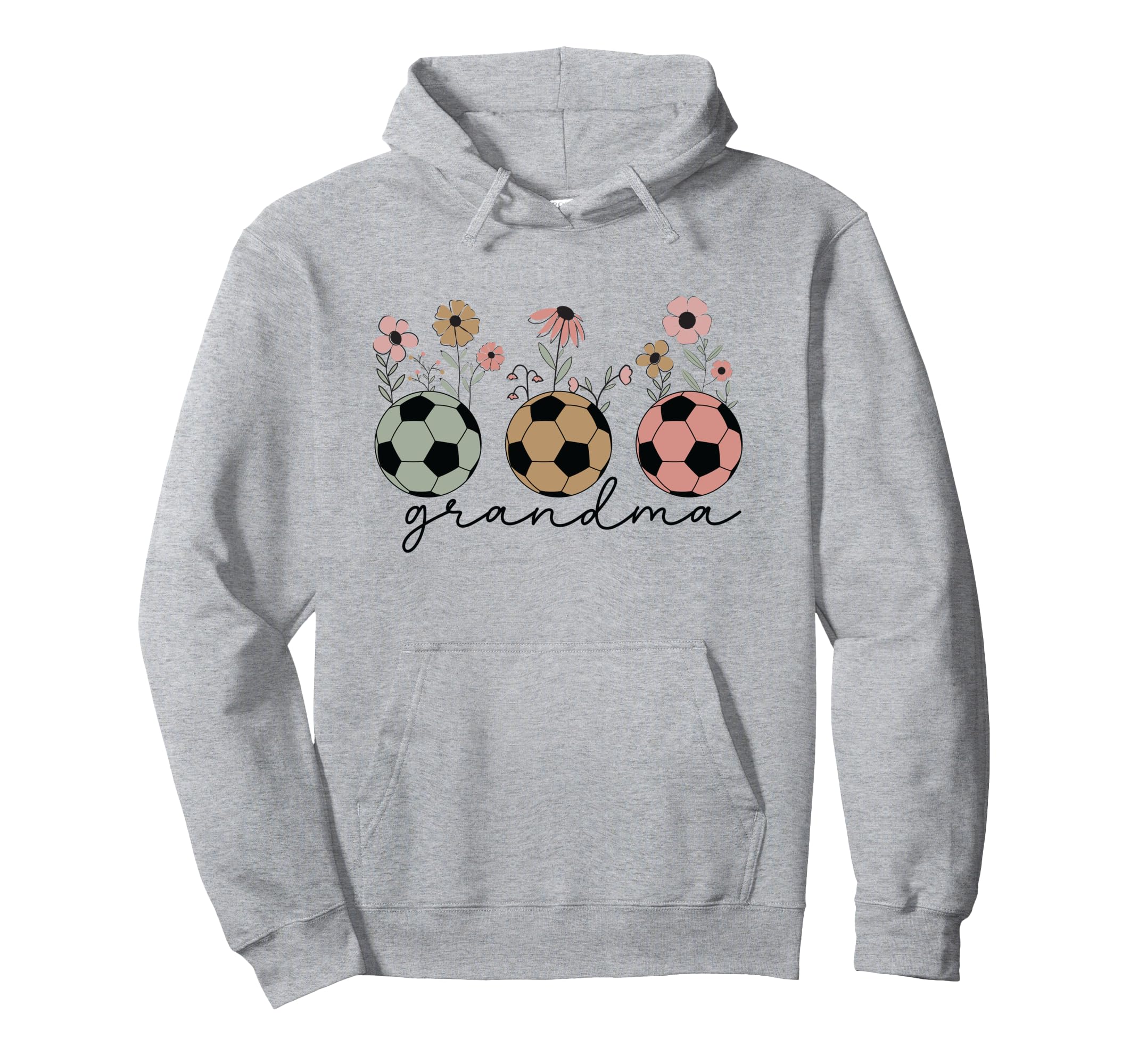 Soccer Grandma Wildflower Floral Spring Hoodie - Trendy Graphic Unisex