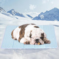 Dog Cooling Mat for Medium Dogs - 30x20 Orthopedic Memory Foam Pet Pad for Summer, QMAX>0.5, Washable Premium Comfort Crate Pad for Your Furry Companion, Blue