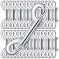 Hotop 80 Pcs 3.5 Inch Double Ended Bolt Snaps Hooks Zinc Alloy Trigger Chain Metal Clips Key Holder for Linking Key Chain Dog Leash Collar Pet Sling Feed Buckets(Silver)