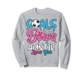 Gender Reveal Goals Or Bows Auntie Sweatshirt - Graphic Print Men Women