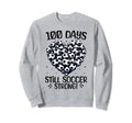 100 Days School Soccer Heart Love Sweatshirt - Graphic Print Men Women