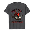 Boots Dirty Heart Clean Soccer T-Shirt - Fun Novelty Design Men Women