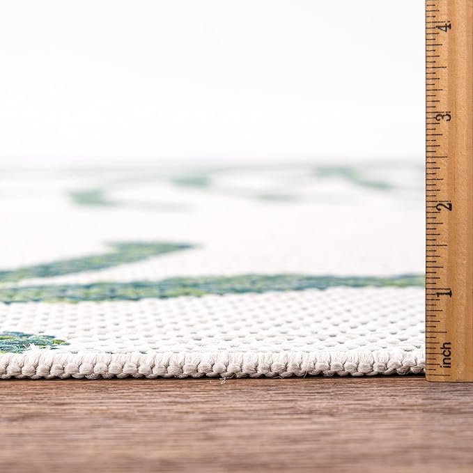 Keen Home Design Terrace Outdoor Area Rug - 4x6 Washable Indoor/Outdoor Rug for Patio, Kitchen, Balcony, Beach, Garden, Deck and Porch, Size: 3'10"x5'7"