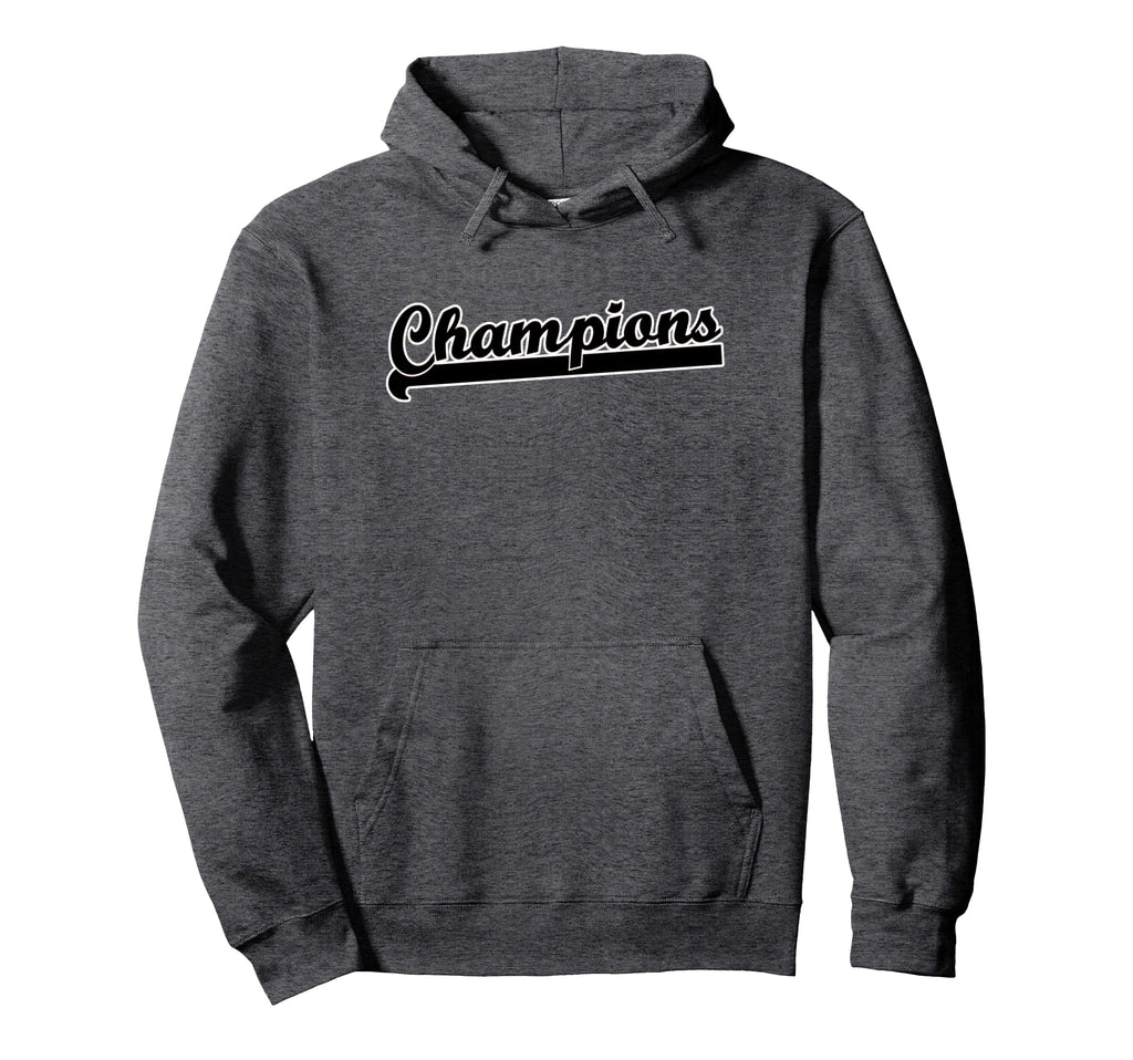 Champions Soccer Hockey Football Hoodie - Minimalist Print for Adults