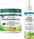 NaturVet Hemp Quiet Moments Plus Hemp Seed for Cats, 60 ct Soft Chews, Made in USANaturVet Quiet Moments Herbal Calming Spray, 8 Ounce- Feline