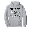 Coquette Soccer Bow Cheer Soccer Mama Hoodie - Novelty Apparel Unisex