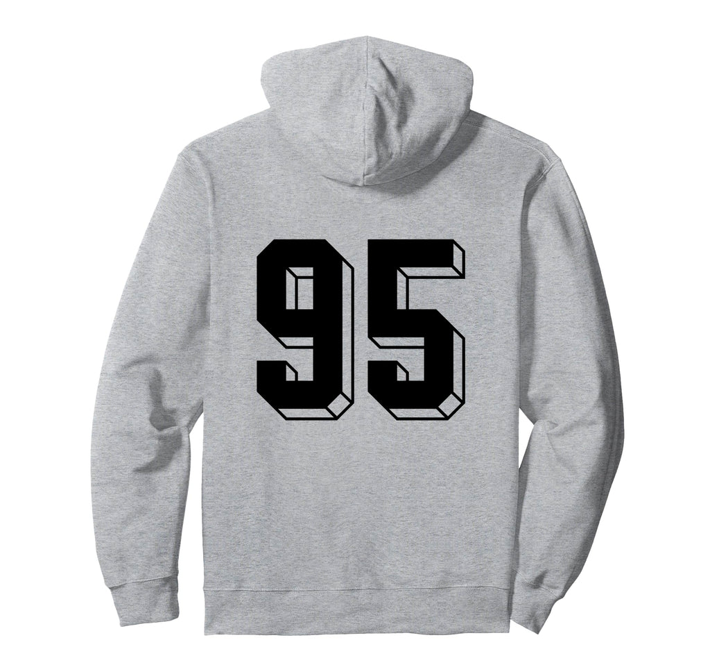 Number 95 Backside 80S 90S Team Hoodie - Streetwear Style for Adults
