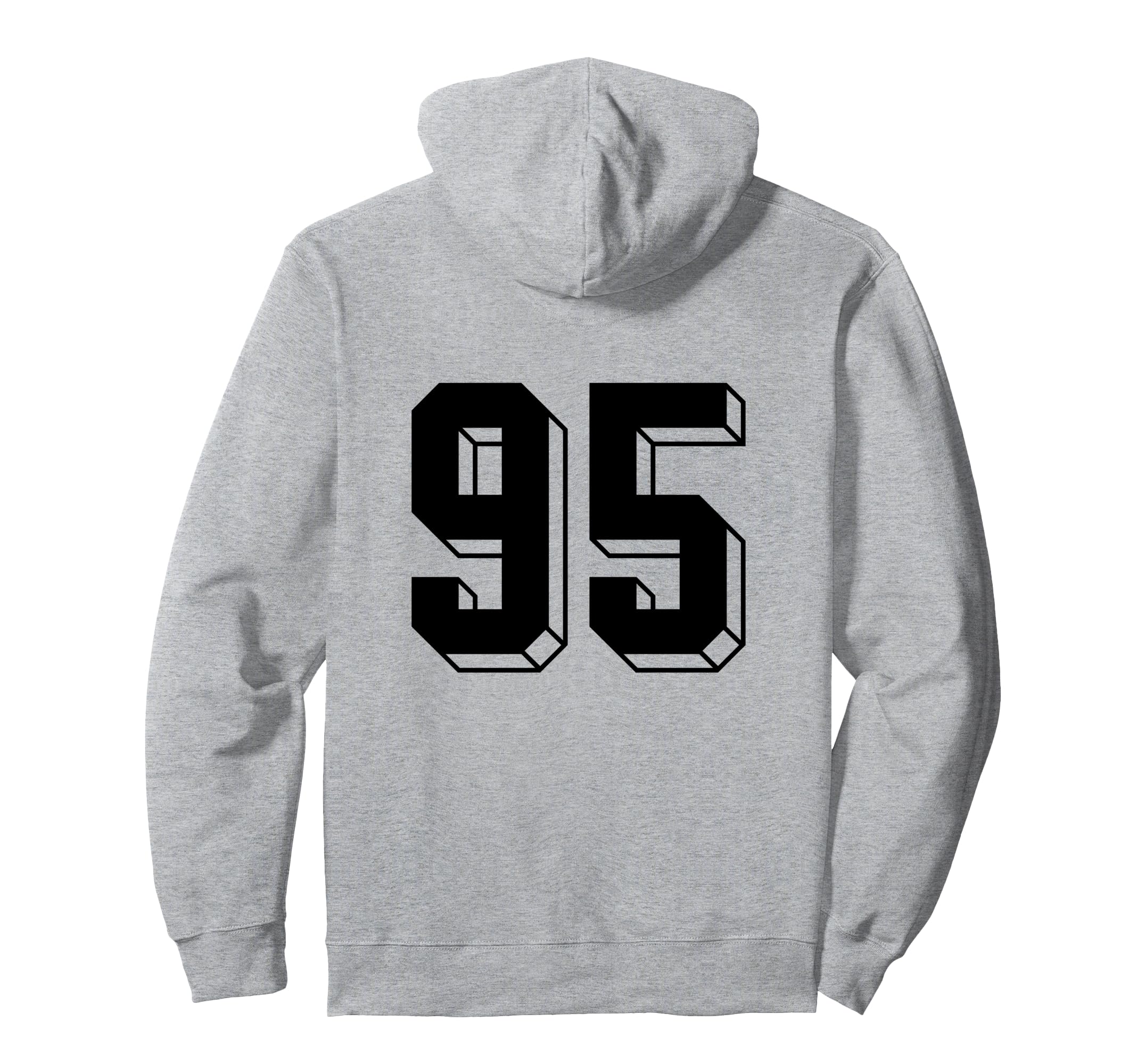 Number 95 Backside 80S 90S Team Hoodie - Streetwear Style for Adults