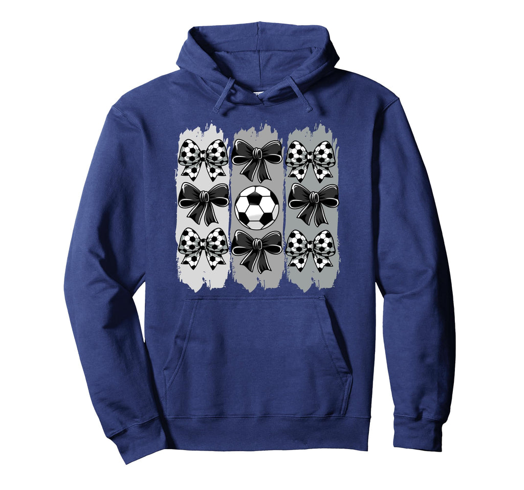 Soccer Coquette Bow Soccer Ball Soccer Hoodie - Minimalist Print Unisex