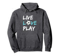 Soccer Live Love Play Hoodie - Aesthetic Graphic Unisex